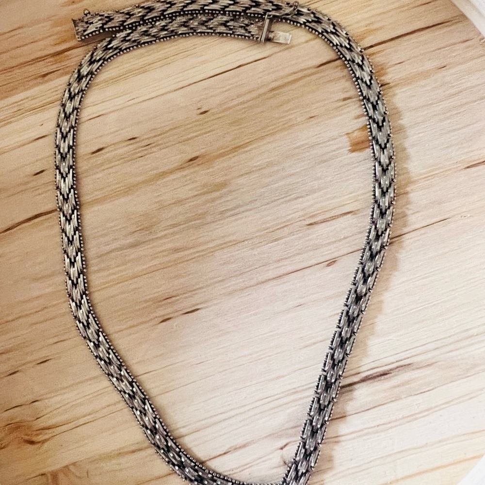 Sterling Silver Vintage Necklace 18.in